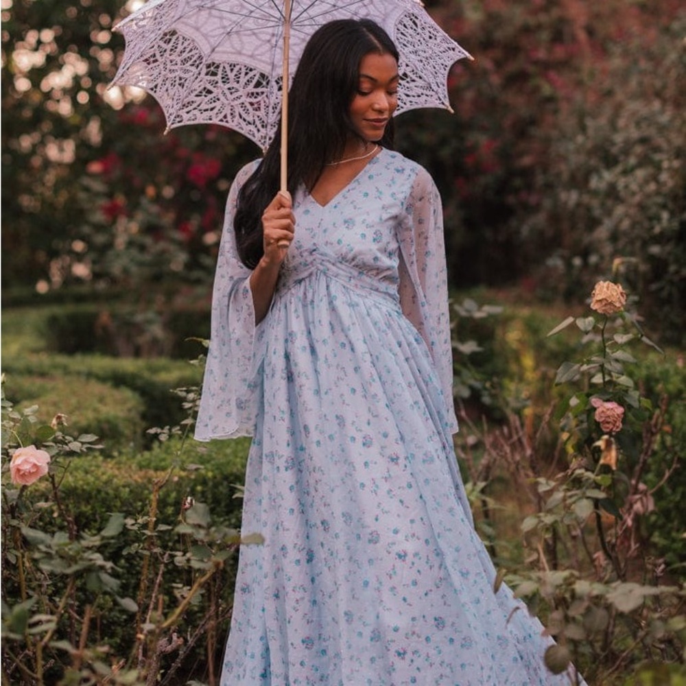 JessaKae Light Blue Floral Dress